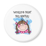 Brunette World's Best Big Sister Magnets
