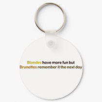 Brunettes&BlondesBumperStik keychains by Moondial Brunettes&BlondesBumperStik keychains