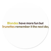 Brunettes&BlondesBumperStik stickers by Moondial Brunettes&BlondesBumperStik stickers
