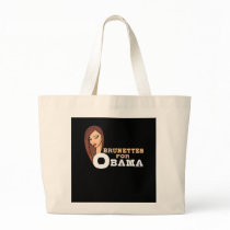 Brunettes for Obama Tote Bag bags