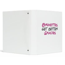 Brunettes Get Better Grades binders by worldsfair Brunettes Get Better Grades binders