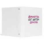 Brunettes Get Better Grades binders