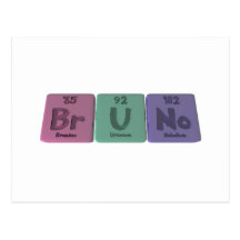 Bruno as Boron Uranium Nobelium Post Cards