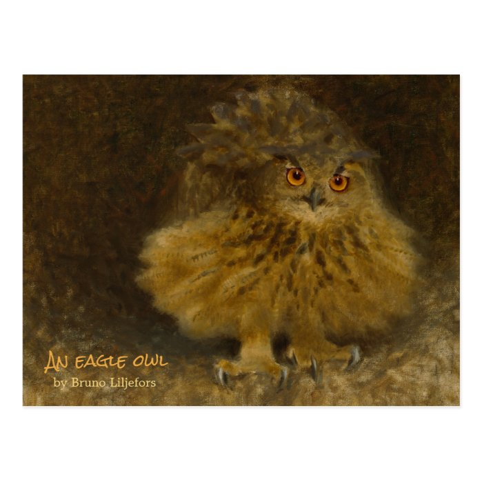 Bruno Liljefors Eagle owl CC0710 Wildlife Postcard