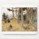 Bruno Liljefors - Räv i skogsparti Fox Trees oil Mouse Pad