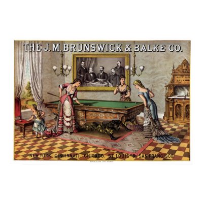 Brunswick & Balke Billiards Poster by gwester