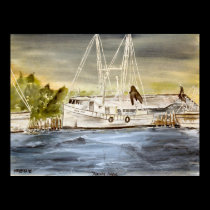 brunswick harbor marine nautical poster print