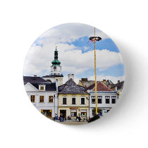 Bruntal Town Square In May With A May Pole buttons by lifesphere Bruntal Town Square In May With A May Pole buttons