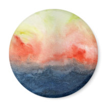 Brush Fire Watercolor Refrigerator Magnet