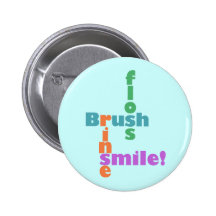 Brush Floss Rinse Smile Pin