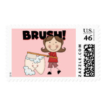 BRUSH - Girl With Tooth Tshirts and Gifts Postage