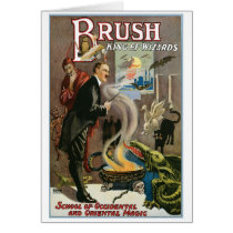 Brush ~ King of Wizards Vintage Magic Act Greeting Cards