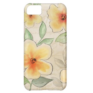 Brush Stroke Floral iPhone 5C Cases