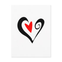 Brush Stroked Heart Valentines Day Design postcards by Eholidayz Brush Stroked Heart Valentines Day Design postcards