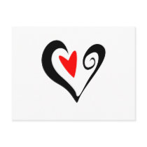Brush Stroked Heart Valentines Day Design postcards by Eholidayz Brush Stroked Heart Valentines Day Design postcards