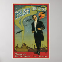Brush ~ The Great Magician Vintage Magic Act Posters