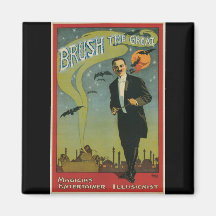 Brush the Great Vintage Magician Fridge Magnet