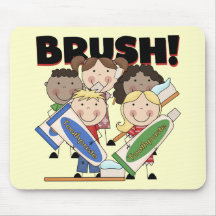 Brush Your Teeth T-shirts and Gifts Mousepad