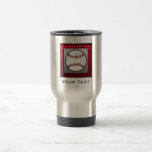 Brushed Aluminum look Baseball Coffee Mug