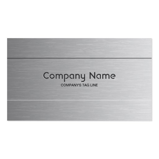 Brushed Aluminum Look Business Card Template
