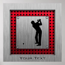 Brushed Aluminum look Golfer