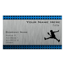 Brushed Aluminum look Tennis Business Card