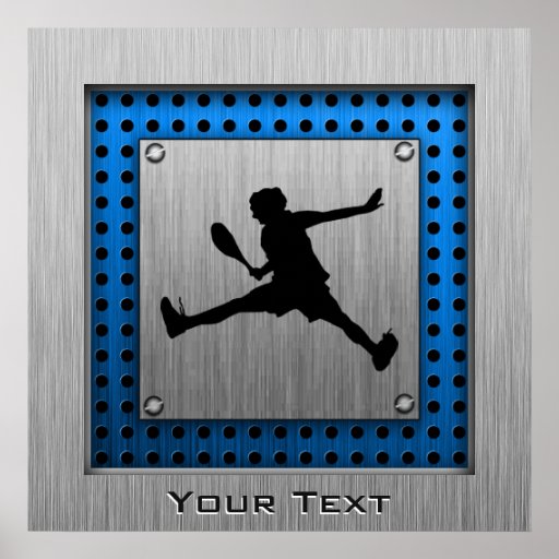 Brushed Aluminum look Tennis Print