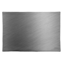 Brushed Aluminum Metal Look Place Mats