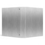 Brushed Aluminum Stainless Steel Textured 3 Ring Binder
