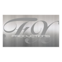 Brushed Aluminum Stainless Steel Textured Business Cards