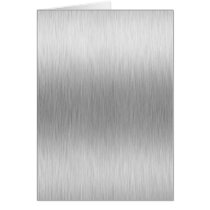 Brushed Aluminum Stainless Steel Textured Greeting Card