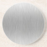 Brushed Aluminum Stainless Steel Textured Coaster