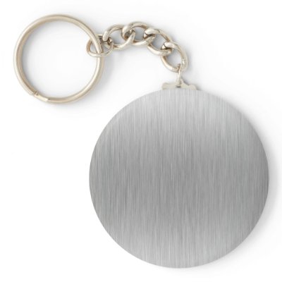Brushed Aluminum Stainless Steel Textured Key Chains
