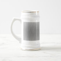 Brushed Aluminum Stainless Steel Textured Coffee Mug