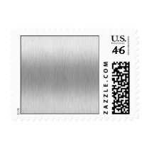 Brushed Aluminum Stainless Steel Textured Postage Stamp