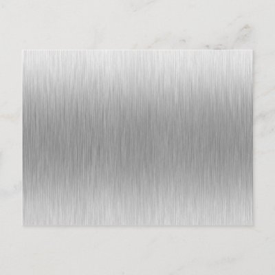 Brushed Aluminum Stainless Steel Textured Postcards