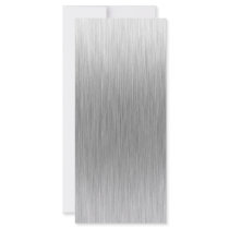 Brushed Aluminum Stainless Steel Textured Custom Rack Cards