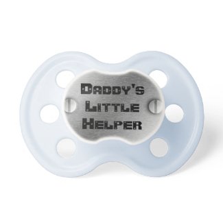 Brushed Aluminum with Screws Vector Pacifier