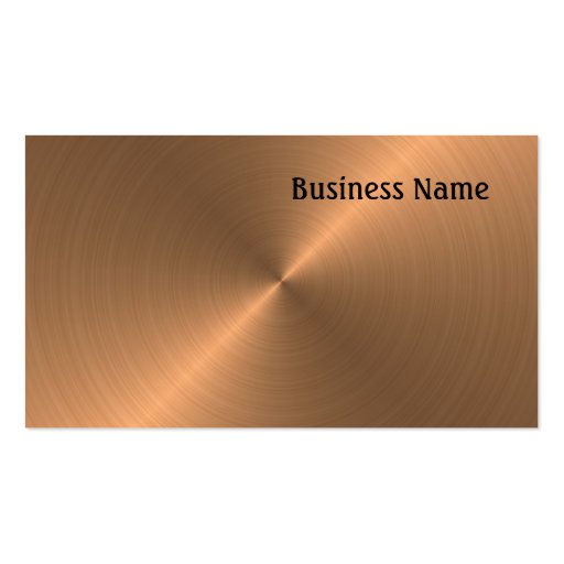 Brushed Copper Business Card Zazzle