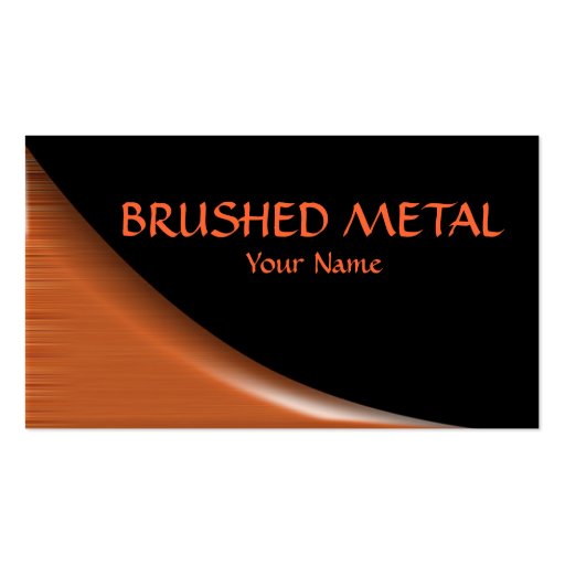 Brushed Copper Business Card (front side)