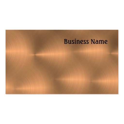 Brushed Copper Business Card Template (front side)