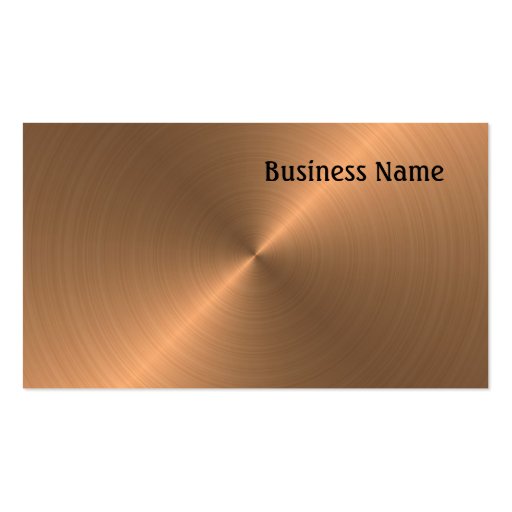 Brushed Copper Business Card Templates (front side)