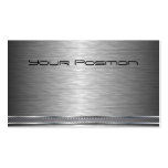 Brushed Dark  Silver Corporate Business Card