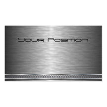 Brushed Dark  Silver Corporate Business Card