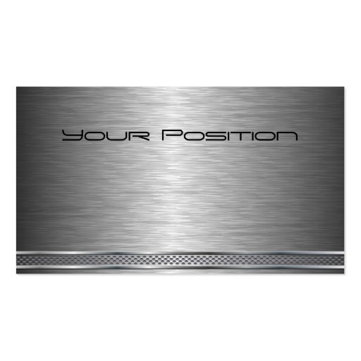 Brushed Dark  Silver Corporate Business Card (front side)
