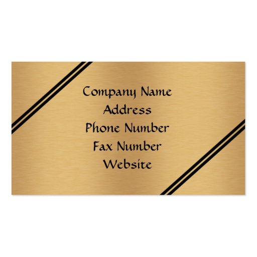 Brushed Gold Business Card (back side)