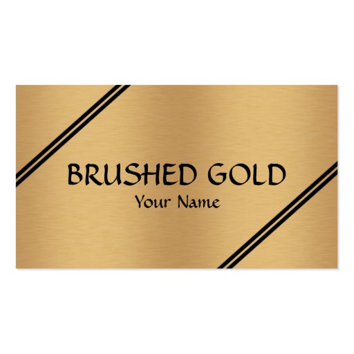 Brushed Gold Business Card (front side)
