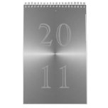 brushed metal 2011 calendars