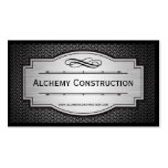 Brushed Metal and metal grate business cards
