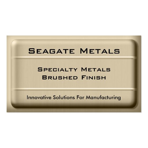 Brushed Metal business card (front side)